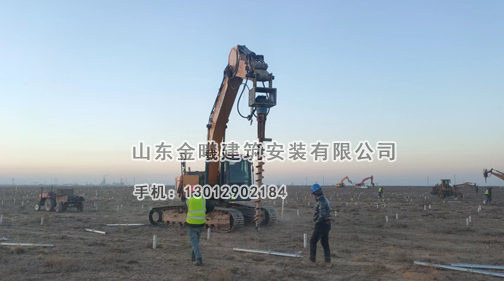 旋挖松土，鋼樁施工